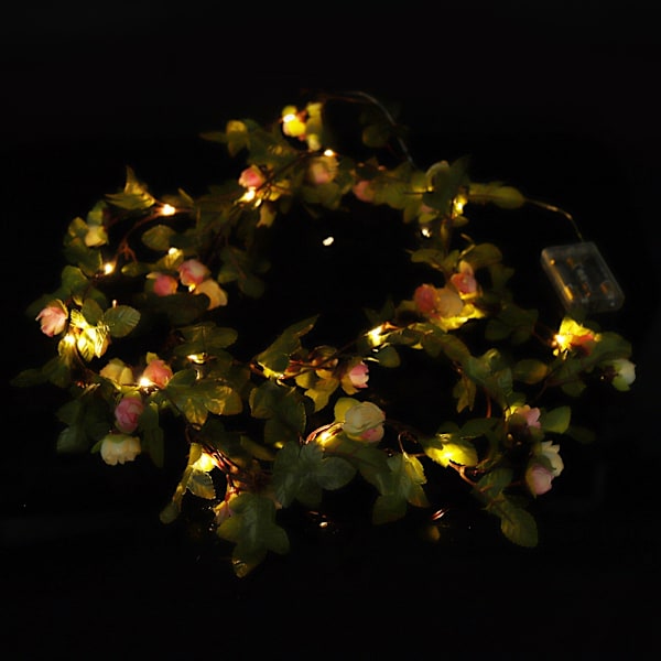 2,5 m Batteridrevet LED Blomst Fairy Lights til Jul, Bryllupper, Fester og Hjemmedekoration