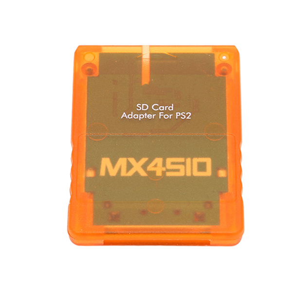 Lagringskort Adapter Transparent Plug and Play Profesjonell Spillkonsoll Minne Kortleser for PS2 Orange