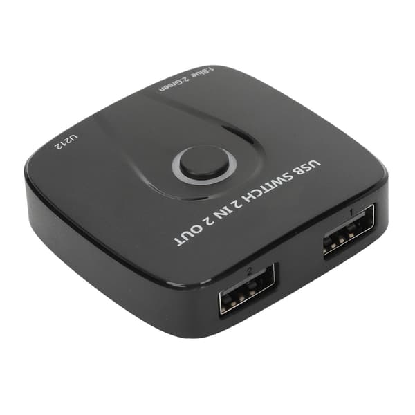 2 i 1 USB Switch Hub til Tastatur Mus PC TV USB 2.0 Perifer Switch
