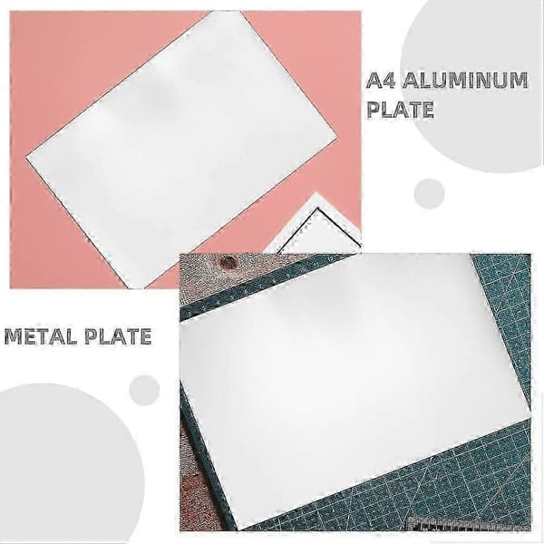 【02】Rektangulær aluminiumsgraveringsplate, blank for DIY 4 stk sølvplater