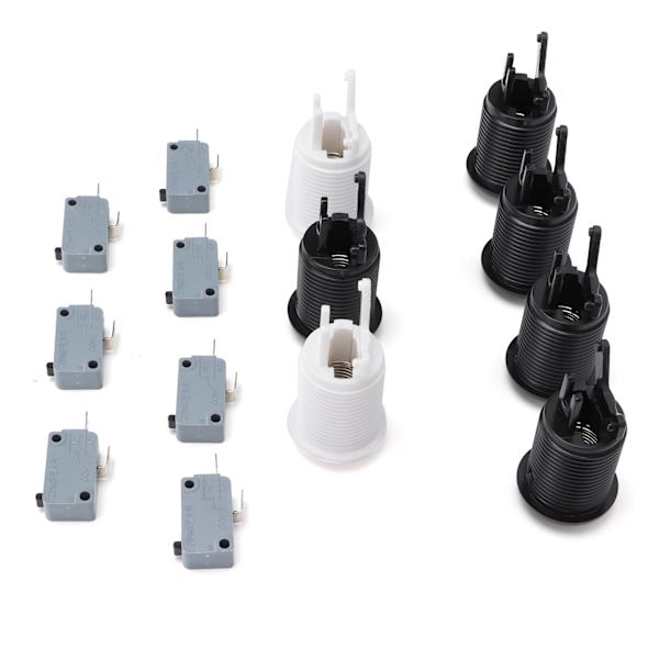 7 stk Arcade-knapper 30mm Happ Standard-knapp med 20cm knappkabel for Arcade1up spillkonsoll Arcade-joystick