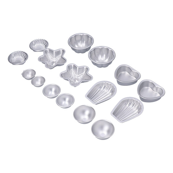 Aluminiumslegering kagebageform DIY badesaltkugleformsæt 13