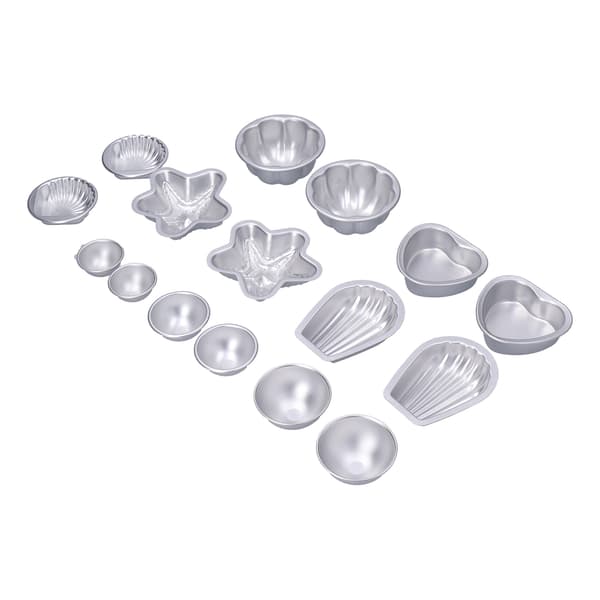 Kakebakeform i aluminiumslegering DIY badesaltkuleformsett 13