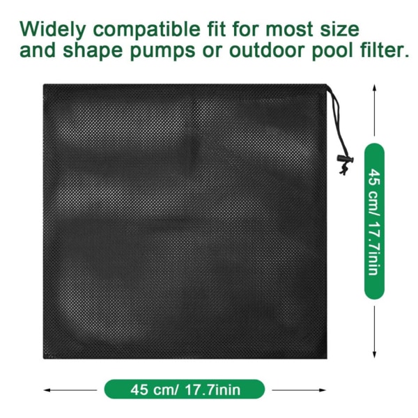 (1kpl musta erittely: 45*45cm) lampipumpun suodatinpussi