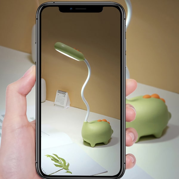 Bedårande Grön USB LED Skrivbordslampa för Sängbord & Sovsal - Skonsam Läslampa för Bord