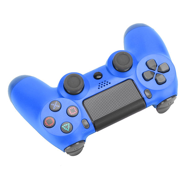 Plastisk ABS V2 Program Intelligent Trådløs Bluetooth Gamepad Spilkonsol med Hovedtelefonhul til PS4Blå