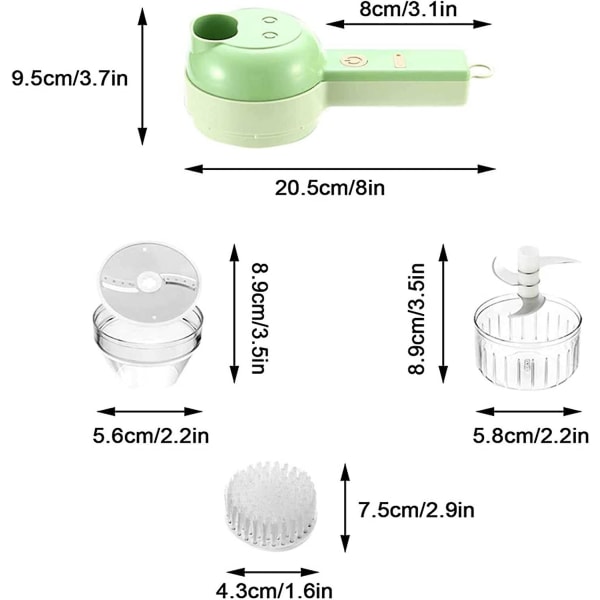 4 in 1 kannettava sähköinen set