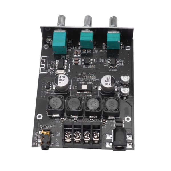 Bluetooth 5.0 lydforsterkermodul Diskant Basskontroll Power AMP Board for passiv høyttaler 50W+50W DC9‑24V