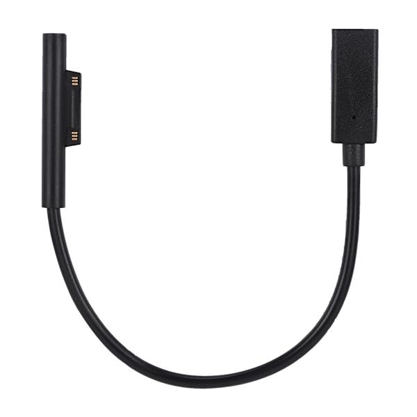 20 cm Heavy Duty PD-ladekabel til Microsoft Surface Pro 6 5 4 3 2 Sort
