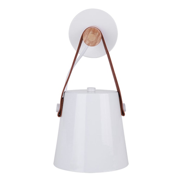 Modern vägglampa i vitt trä och järn för sovrum, veranda, korridor och arbetsrum