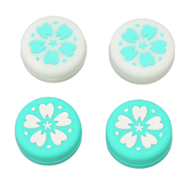 4 st Thumb Grip Caps för Switch Mjuk Silikon Halkfri Ersättning Joystick Caps Thumb Stick Caps för Switch Lite Blå