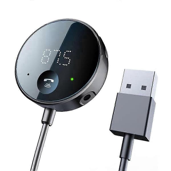 Bluetooth FM-sender for bil, Bluetooth AUX-adapter, Bluetooth-mottaker for bilmusikk/håndfri