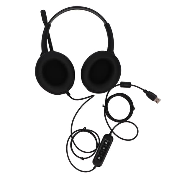 Støjreducerende USB Gaming Headset med Mikrofon til PC Lydstyrkejustering
