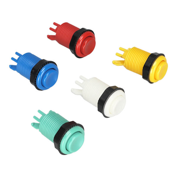 28mm Arkadspel Tryckknapp 5 Färger DIY-delar LED-upplysta Knappar Brytare för Styrenheter
