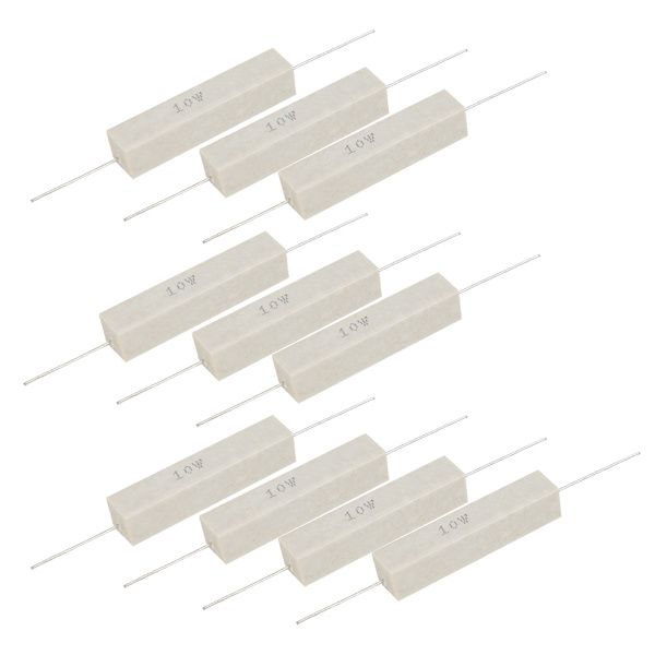 10-pak Cementmodstande, 10W Effekt, Høj Præcision ±5%, Stabil Ydeevne (8 Ohm)