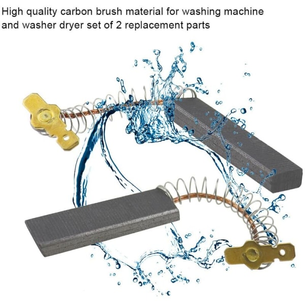 2 STK karbonbørster Motor for vaskemaskin tørketrommel Dobbeltlagsdesign karbonbørster kompatible Bosch Siemens