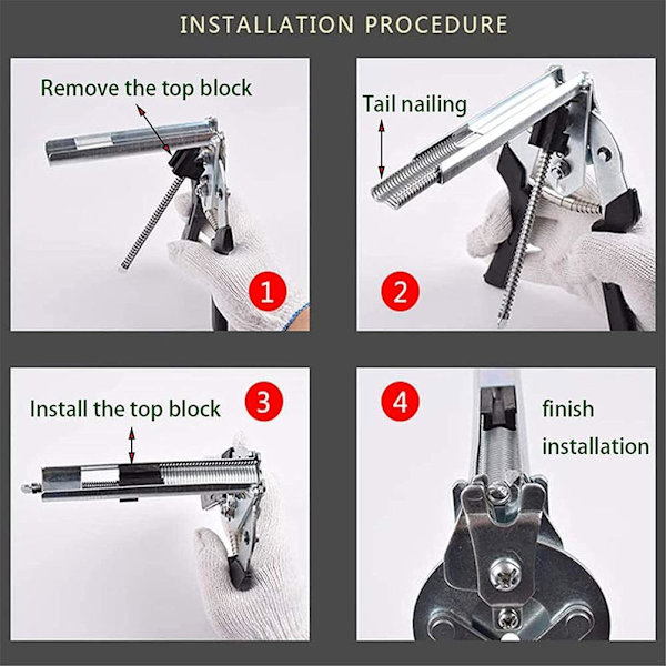 Semi-automatisk M-type caliper-tang og søm sæt (1*tang 1*søm) M tang (blå) + M søm (en kasse)
