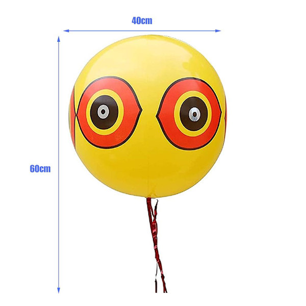 PVC-ilmapallo pelottava silmäpallo lintujen karkotin pallo maatilalle puutarhaan rannalle lintujen pelätin pallo 3-osainen setti 60*40cm kielletty Yhdysvalloissa