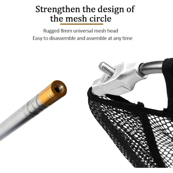 Telescopic Foldable Fishing Net, 1.5m Pole Foldable Extendable Aluminum Long Handle, Stainless Steel Triangular