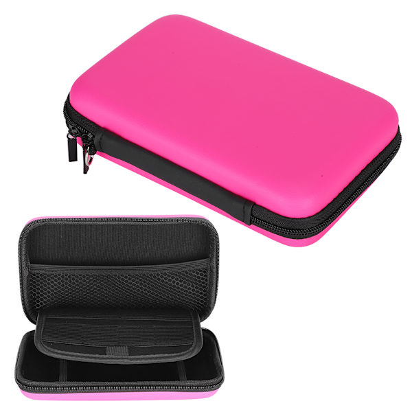 2 st Bärbar Förvaringsväska Bärväska EVA Skyddande Hårdväska för NDSILL/Nintendo 3DSXLPink
