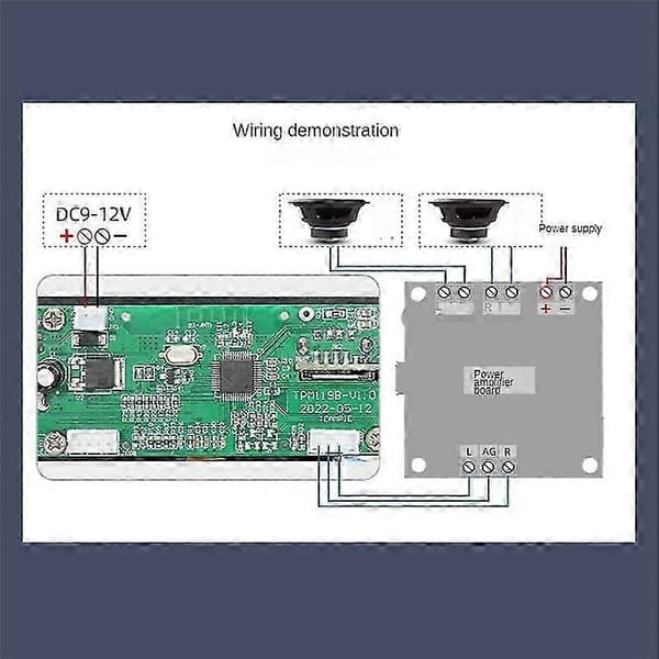 Digitaalinen audiosoitin Bluetooth MP3-soittimen dekooderikortti 128x64 DOTS LCD USB SD BT FM -musiikkisoitin Mo