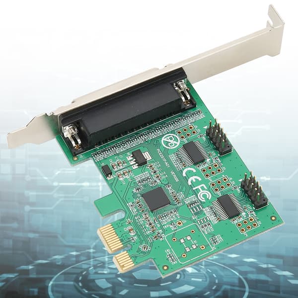 PCI E til 2 Seriel 1 Parallel Port Printerkort Adapter 2S1P Konverter
