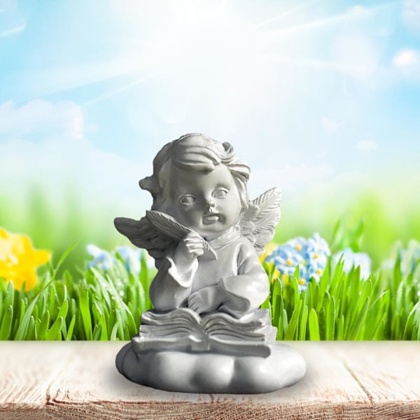 Ängel Resin Trädgårdsstaty Figur Fée Ängel Skulptur Heminredning