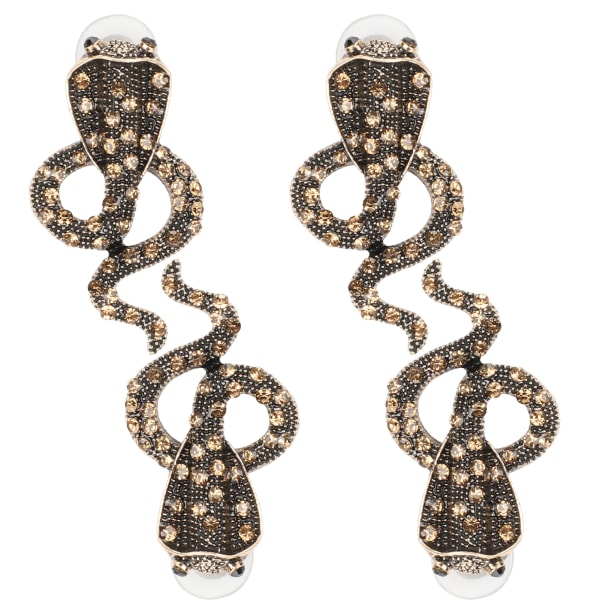 3 par øredobber legering mote diamant liten slange mønster øre dingle utsøkte smykker