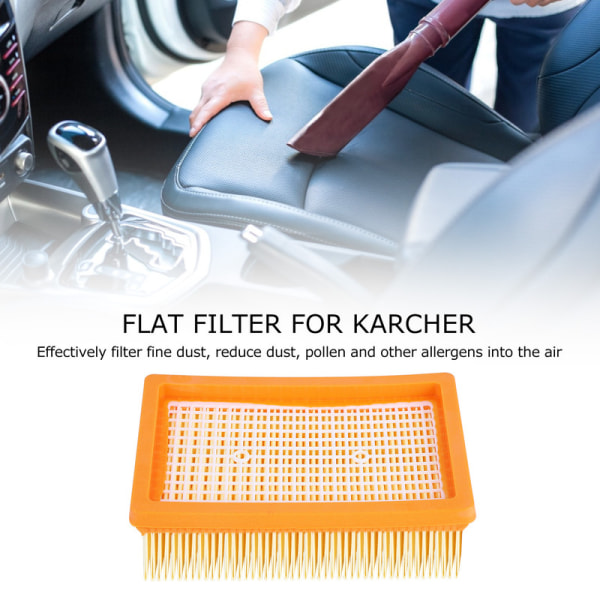 2 STK udskiftning af fladfilter-støvsugerdele til Karcher MV4 MV5 MV6