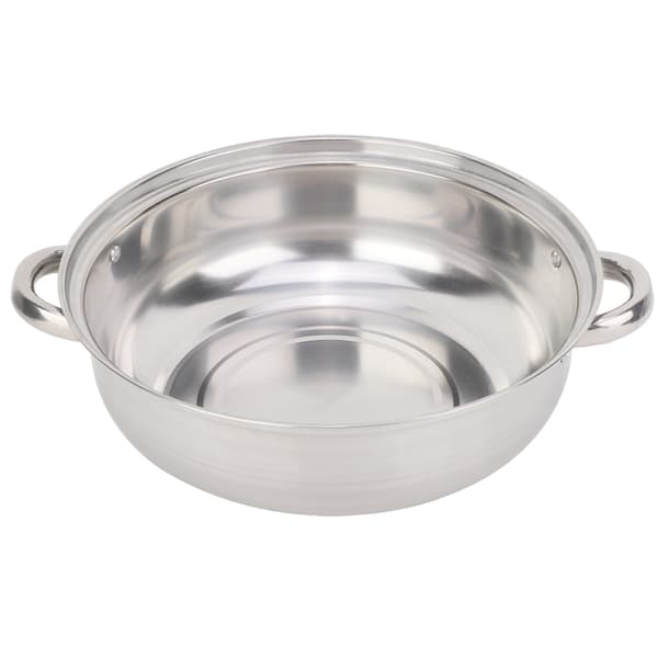 Rustfrit stål 27 cm 11 tommer 2-lags dobbelt gryde damper suppe kogeplade