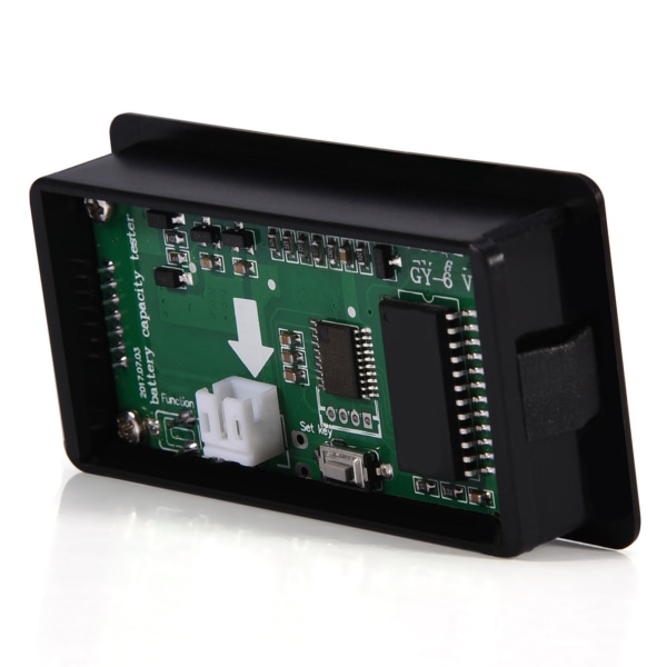 Grön bakgrundsbelyst LCD-display Batterikapacitet Spänningsmätare Testare Voltmeter Monitor