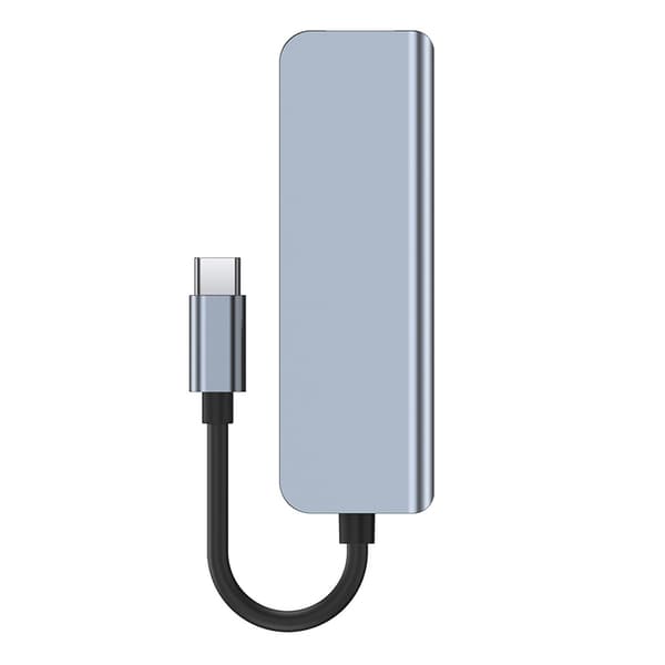 USB C Hub 4 Porter Aluminiumlegering USB-splitter Plug and Play Reiseadapter
