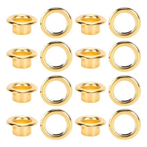 200 stk. 6 mm messing guld øjer nitter til DIY læder tilbehør