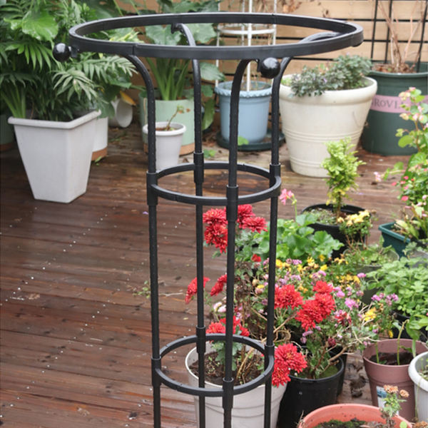 Enkelt cirkel paraply blomsterstand - sort, højde 155CM, cirkel diameter 28CM