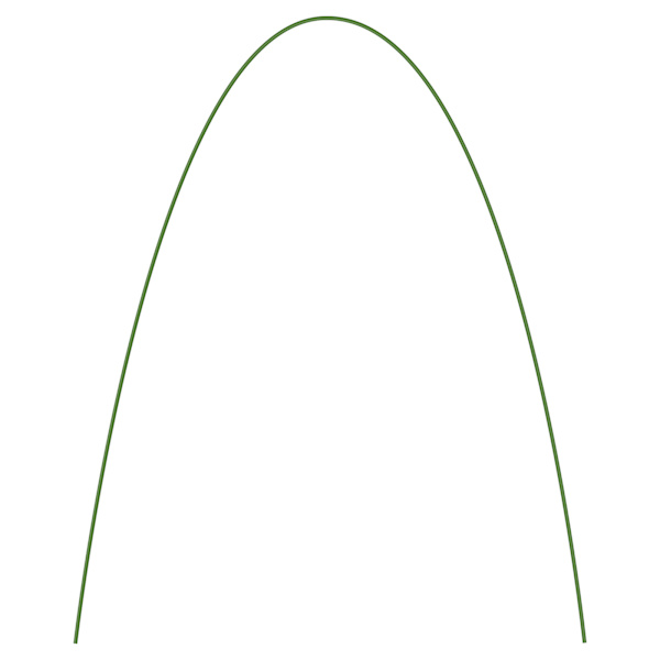 Diameter 3,2 mm, længde 1,2 m, drivhusbøjle, rustfri væksttunnel klatrestruktur, bøjelig (pakket i karton, bøjet og pakket) 45,7 * 20 * 1,5 cm