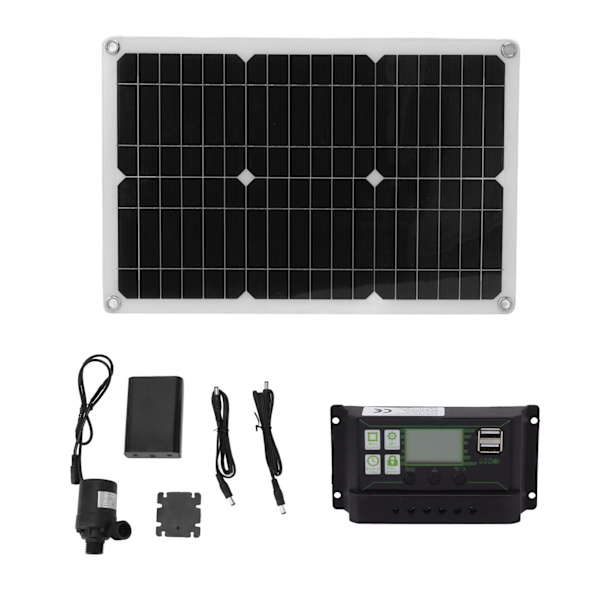 Solcellsvattenpumpssats Monokristallin 20W 18V Hög Flödeshastighet Hög Effektivitet Miljöskydd för Trädgårdsdammar