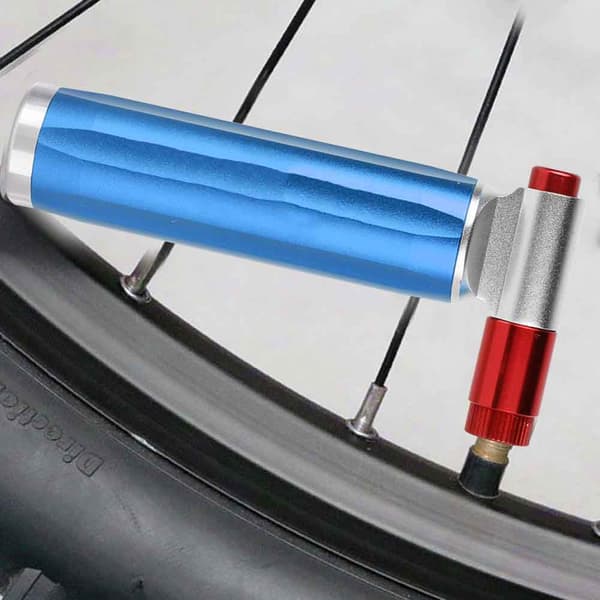 Mini Portabel Aluminium Nödbicykelpump Blå