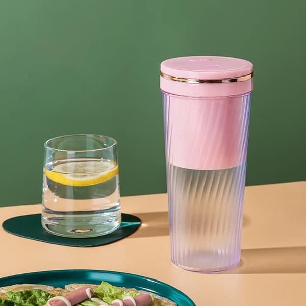 JUICER Elektrisk Blender Lång Batteritid Hög Kvalitet Standbytid 350 Stil - Rosa 2