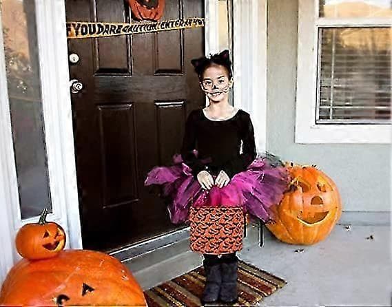 Halloween Knask-eller-knep-pose - Flaggermusdesign Godteribøtte for Britiske Barn