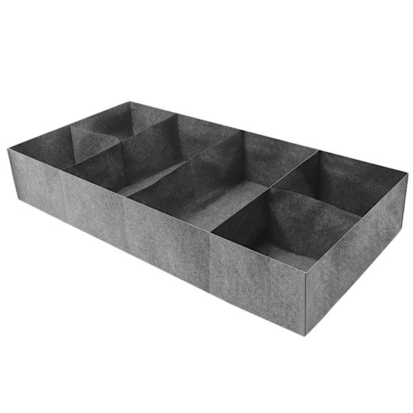 (Mellemgrå 60*120*højde 30cm, seks gitter tykke 2mm) Havepose filt materiale