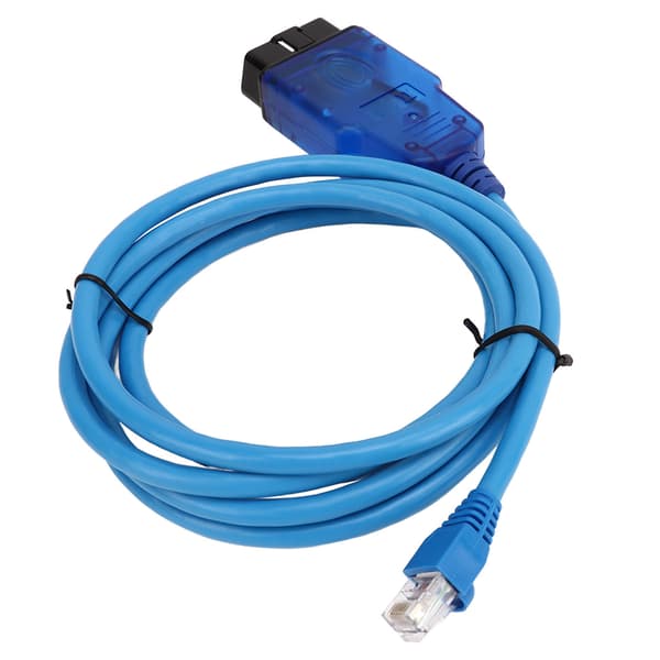ENET til OBD 16-bens Interfacekabel med LED-lys Anti-interferens Bærbar OBD-kodningskabel til biler