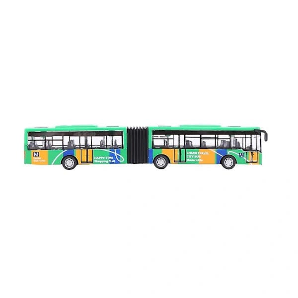 Modelbus til børn, billegetøj, små babylegetøj med trækfunktion, grøn