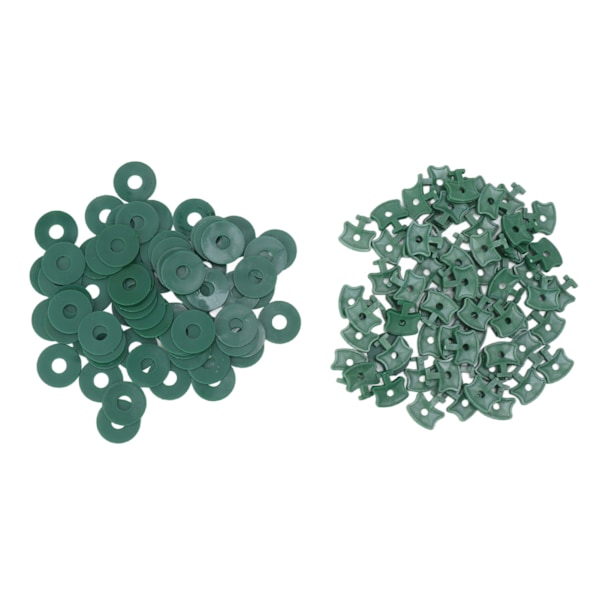 100 stk. Drivhus Twist Clips Plastik Skyggefastgørelsesclips med Skiver til Drivhusisolering Boble Net Wrap