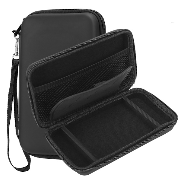 2 st Bärbar Förvaringsväska Bärväska EVA Skyddande Hårdväska för NDSILL/Nintendo 3DSXL Svart