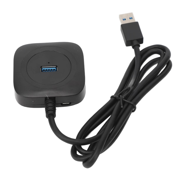USB 3.0 Hub Svart Hög Effekt 4 Portar Samtidigt Användning Stabil Långvarig för Underhållning Kontor
