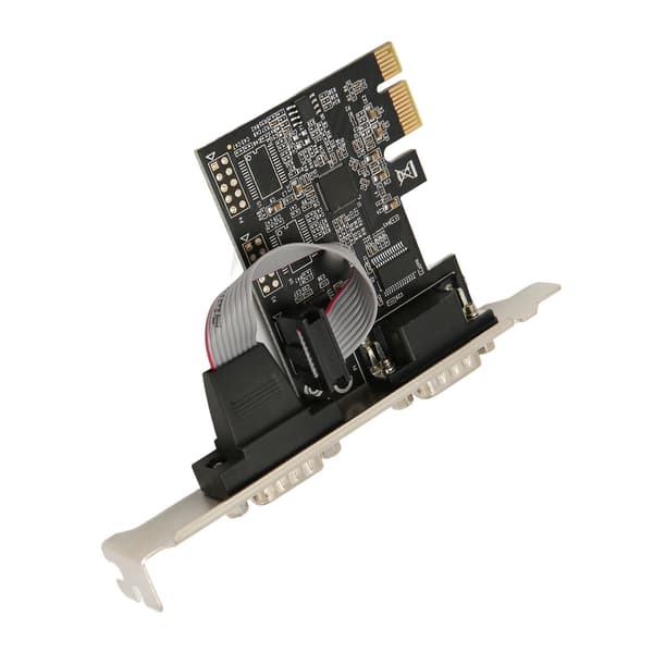 2 Port PCIe RS232 DB9 Serielt Kort for Windows Linux