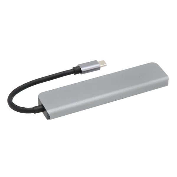 6 i 1 USB C Dockingstation i aluminiumslegering til bærbar computer Multifunktionel udvidelsesdock