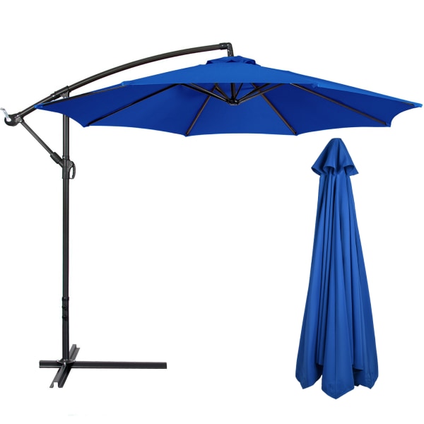 Ulkovarjon puutarhasateenvarjon vaihto sateenvarjon cover - ei sateenvarjon runkoa safiirinsininen sopii 2,7m 8 kylkiluuta