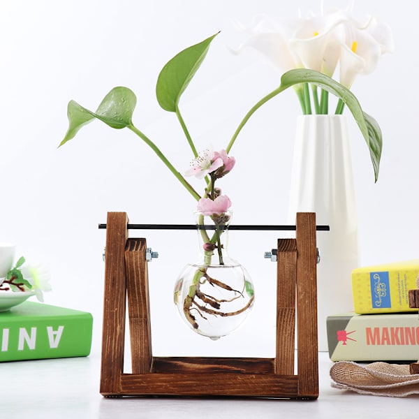 Retro tre-ramme vase ca. 14*22cm A2 retro ramme + 2 flasker skum + kartongpakking