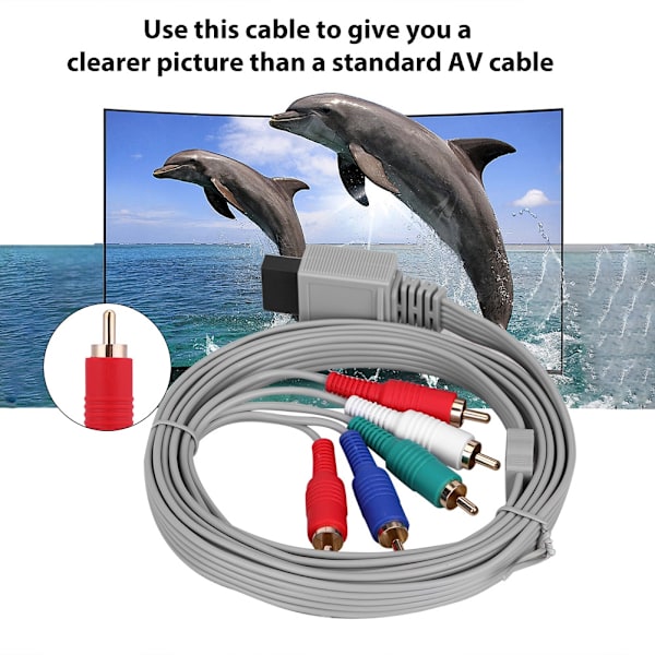 High Definition AV Audio Video Adapter HDTV Komponentkabel Wire til Wii U Spilsystem